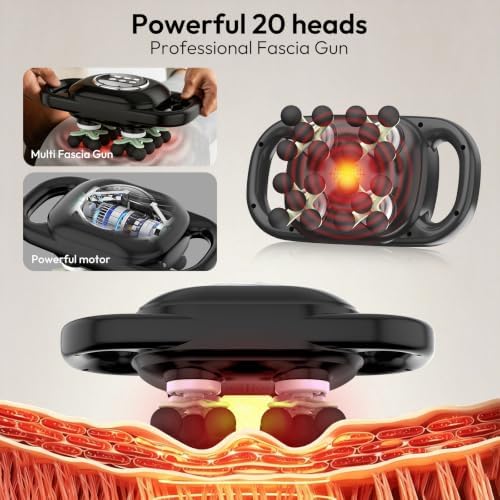 20-Head Deep Tissue Massage Gun for Calf, Thigh, Back, Waist & Foot - Image 2