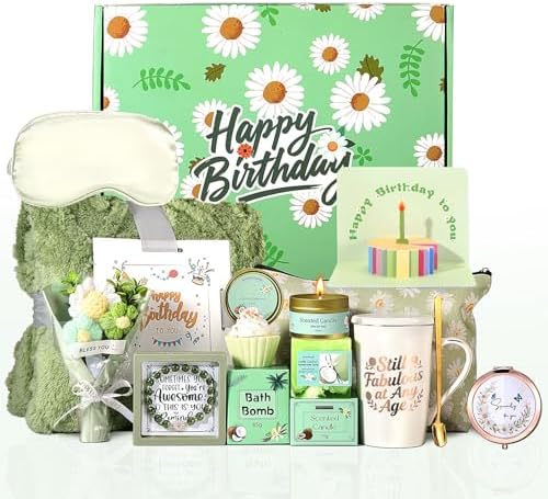Daisy Birthday Gifts for Women,Self Care Gifts,Birthday Gift Basket for Mom by Fesveoke
