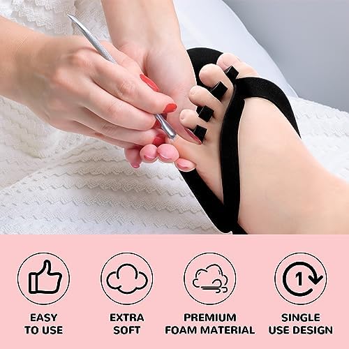 Suhine 120 Pair Disposable Pedicure Slipper and Toe Separators Kit - Image 3