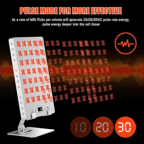 Red Light Therapy Panel for Body, 660nm Red & 850nm Near Infrared Light Therapy Panel for Full Body & Face Supports Pain Relief, Skin Care, Recovery, Sleep & Performance - Image 5