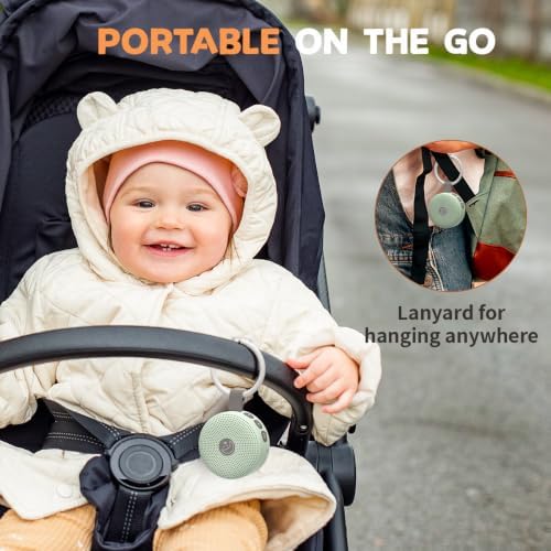 Portable Sound Machine Mini White Noise Machine Baby Shushing Brown Noise Machine with 30 Soothing Sounds for Kids Adults Dogs Auto-Off Timer 32 Volume Levels Sleep Machine for Home Office Privacy - Image 6