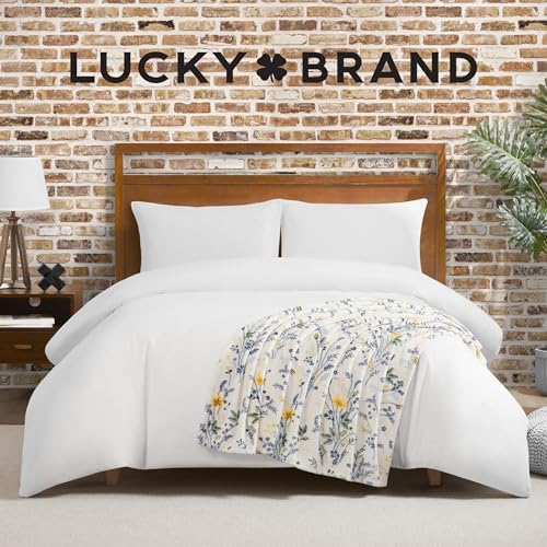 Lucky Brand Wildflower Yellow Floral 50"x70" Cozy Plush Blanket - Premium Microfiber Throw for Luxurious Comfort and Style - Image 5