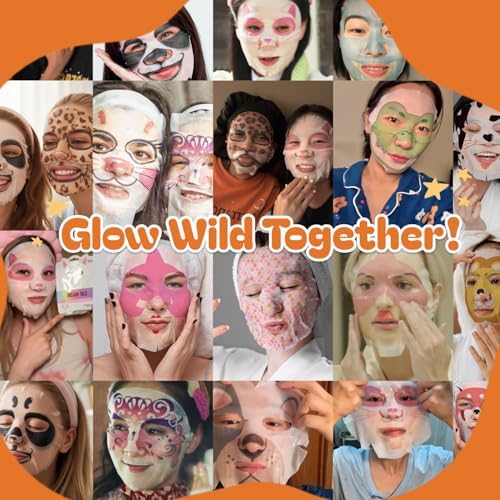 Epielle Character Face Mask Mystical Safari 6 Pack, Fun & Effective Korean Skin Care, Spa Party Favors, Birthday Gifts for Women, Self Care Gifts - Image 6