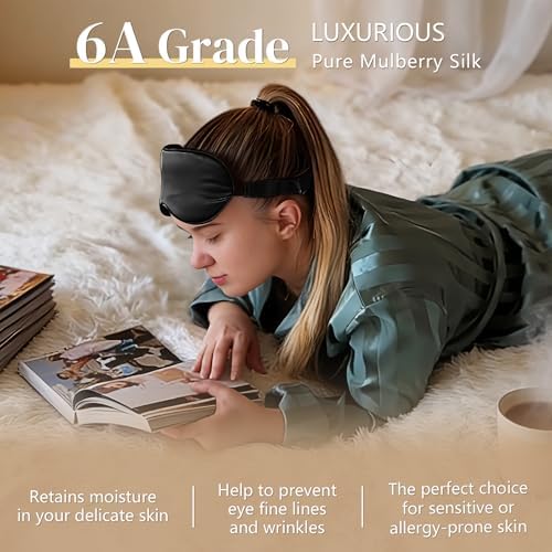 ZIMASILK Adjustable 22 Momme 100% Pure Mulberry Silk Sleep Mask - Image 4