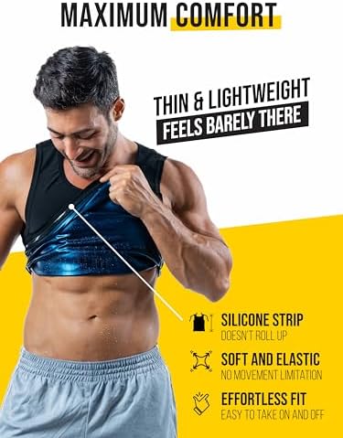 Men’s Sweat Vest - Boost Weight Loss with Increased Sweating & Compression Technology Sauna Vest for Men (XS-7XL) - Image 4