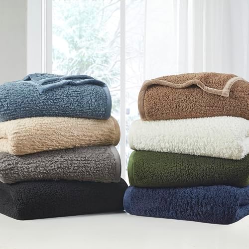 Woolrich Burlington Berber Blanket Super Soft, Cozy Lightweight Cover with Luxurious Velvet Binding, Modern Trendy All Season Bedspread Bedding-Set, King: 108x90, Tan - Image 4