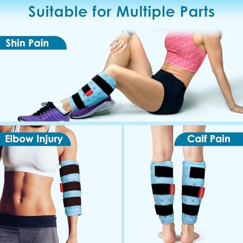 Comfytemp Calf Shin Splint Ice Packs for Injury Reusable Gel Leg Elbow Wrap - Image 6