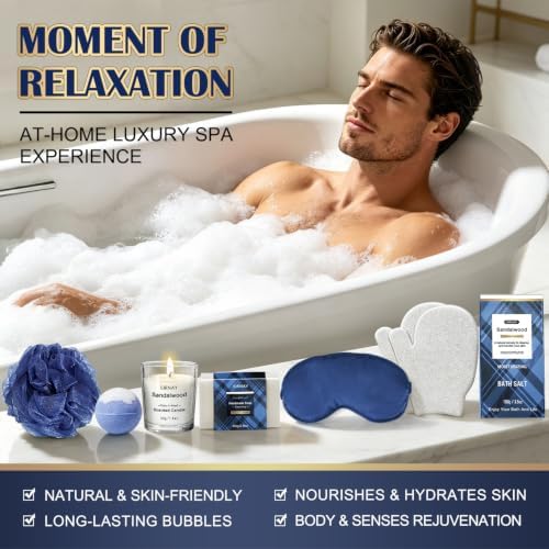 Gift for Men, Spa Gifts for Men Dad, 21Pcs Sandalwood Bath & Body Gift Set - Image 5