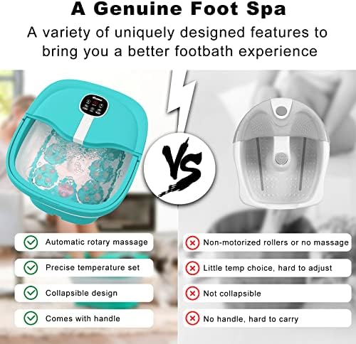 Collapsible Foot Spa Electric Rotary Massage with Heat, Bubble, Remote - Image 2