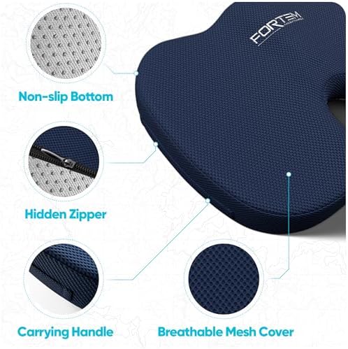 FORTEM Seat Cushion & Lumbar Support for Office Chair, Wheelchair, Car - Image 4