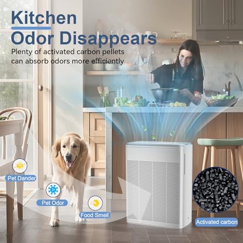 Air Purifiers for Home Large Room Up to 2000 Ft² with Washable Filters, AIUZLK H13 HEPA Filter,Bedroom Air Purifier for Pet,Air Cleaner for Smoke Pet Hair Dander Odor,P260 - Image 7