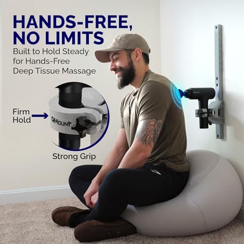 Massage Gun Holder & Wall Mount – Hands-Free for Full Body Muscle Recovery – Fully Adjustable Massage Gun Wall Mount Holder – Heavy Duty, No-Slip, Supports Deep Massaging (Wall Mount) - Image 6
