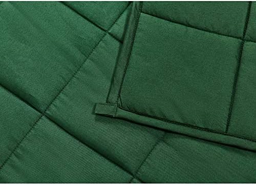 TONGDADA Kids Weighted Blanket | 40''x60'',10lbs | for Child Between 80-125 lbs | Premium Cotton Material with Glass Beads | Dark Green - Image 3
