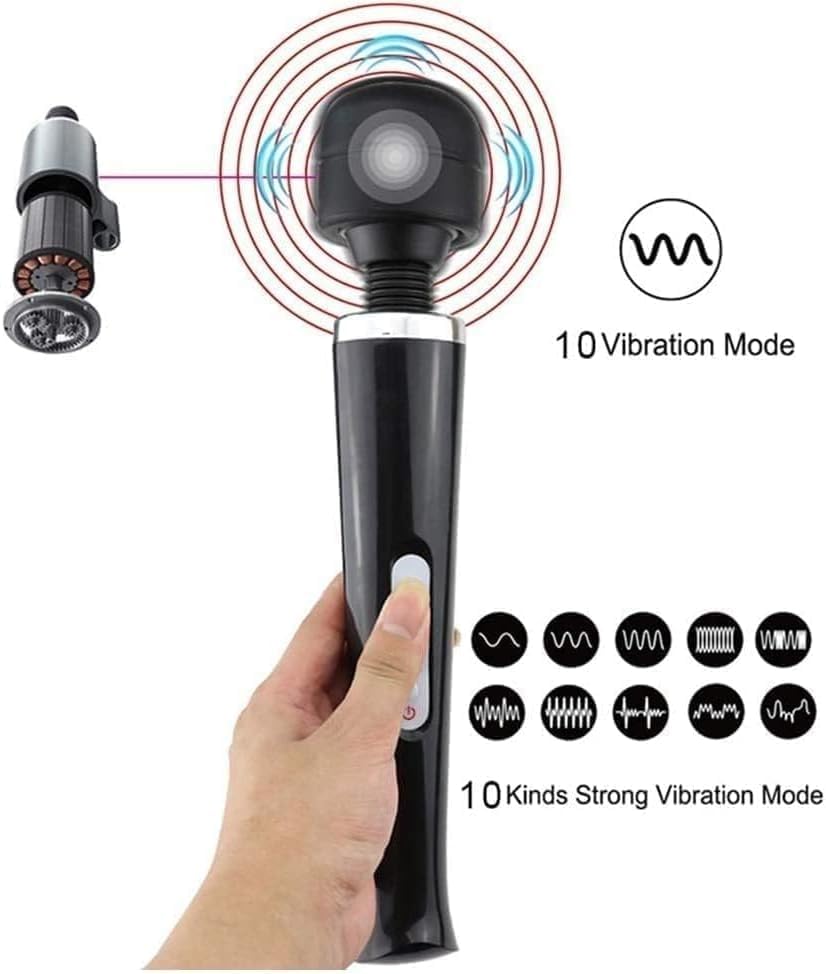 Vibrating Massager Big Tool Deep Tissue Full Body Massager for Muscle Relief Back Neck Hand Foot Leg Arm Massage Powerful Handheld Tool for Women Muti Speeds - Image 4