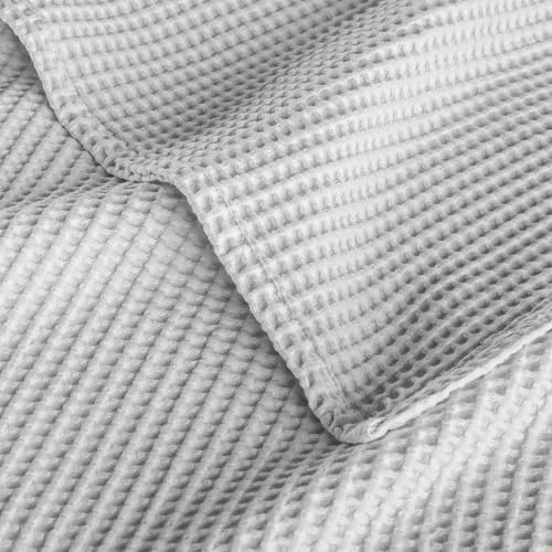 Exclusivo Mezcla 100% Cotton Oversized Waffle Throw Blanket for Couch Sofa - Image 6