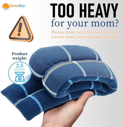 SunnyBay Microwavable Heating Pad, Neck and Shoulder Wrap, 26x4 inch, Ocean - Image 6