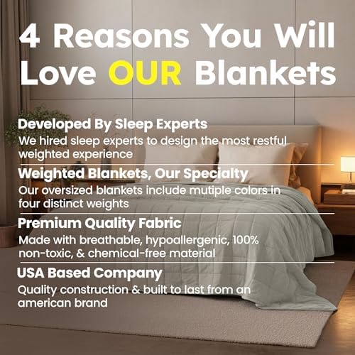 HomeSmart Weighted Blanket Queen Size 50 lb - The Heaviest Weighted Blanket - Image 6