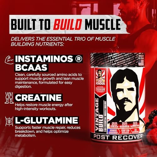 Old School Labs Vintage Build Post-Workout Recovery Powder, Fresh Berries - Image 2
