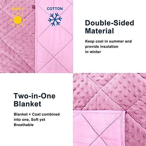 MAXTID Kids Weighted Blanket, 3lbs Pink 36x48, Heavy, Comfort for Girls - Image 4