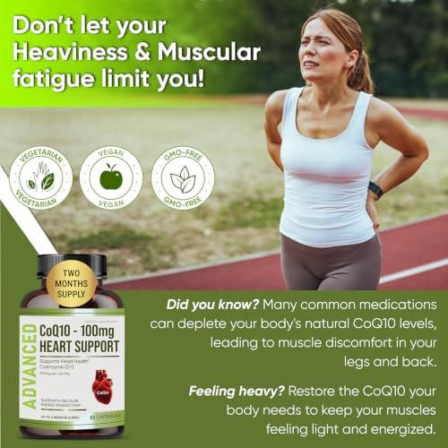 Heart Health CoQ10 100mg - Coenzyme Q10 Supplement for Energy Production, Healthy Aging, Muscle Fatigue, and Heart Support . Fight General Fatigue. 2 Months Supply.60 High Absorption Liquid Capsules. - Image 4