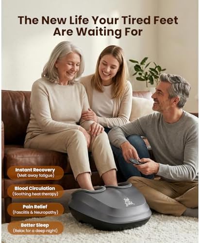 BOB and Brad Lite Foot Massager FSA Eligible HSA, Birthday Gifts for Women Men, Shiatsu Foot Massager with Heat for Neuropathy & Plantar Fasciitis Relief, Electric Deep Kneading Feet Massager Machine - Image 3