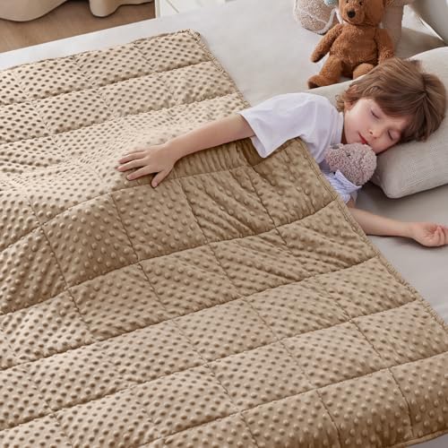 anfie Weighted Blanket(36"x48" 3lbs) Weighted Blanket Cooling Blanket for Resting,Throw Size Breathable Blanket with Premium Glass Bead(Khakil) - Image 3