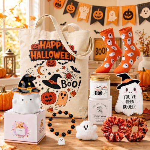 9 Pcs Boo Basket Stuffers for Women, Halloween Spooky Gifts, Pumpkin - Image 3