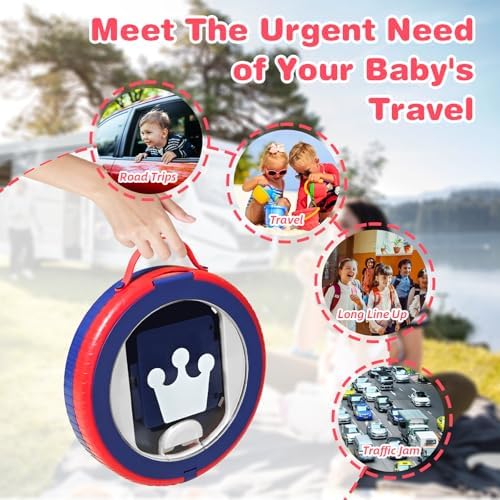 Portable Potty for Toddlers, Foldable Travel Potty with 5-Second Fold, Splash-Proof, Standalone Emergency Toilet with 3 Roll Waste Bags, Road Trips, Camping, Car, Outdoor (Red-blue) - Image 4