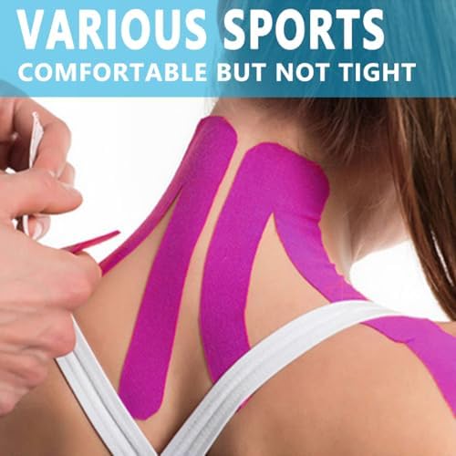 SOON GO Kinesiology Tape Pro 1/2/5 Rolls, 2 Inch High Elasticity Sports Tape Therapeutic Pain Relief–Physio Tape for Muscle Recovery & Joint Support, Waterproof & Hypoallergenic & Breathable–Purple - Image 4