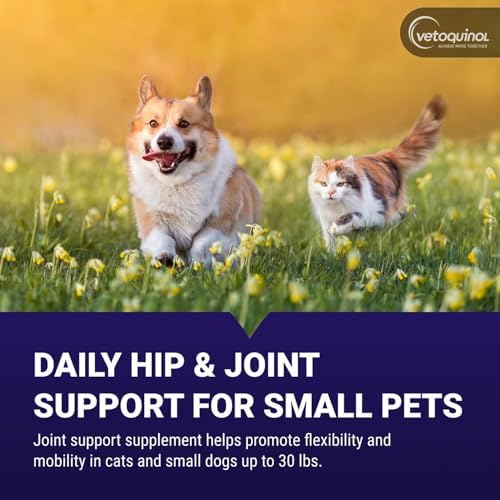 Vetoquinol Flexadin Plus - Hip & Joint Support for Cats & Small Dogs - Flexibility & Cartilage Support - Aids with Pet Mobility - Green-Lipped Mussel & Vitamin E - for Pets Up to 30 lbs - 90 Chews - Image 2