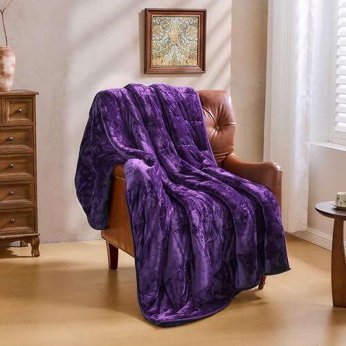 Ultra Soft Sherpa Weighted Blanket for Adults, 48"x72" 15lbs Heavy Blankets - Image 7