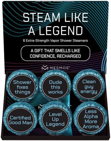 Shower Steamers Aromatherapy 6 Pack Gifts for Men, Gift for Dad & Him, Birthday Gifts for Men Who Have Everything - for Dad, Husband, Brother, Boyfriend or Grandpa by MesmorizingMemoriesMoments