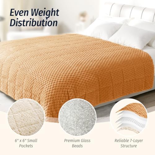 Fleece Weighted Blanket for Adults 60" x 80" 15lbs Soft Fuzzy Blankets - Image 4