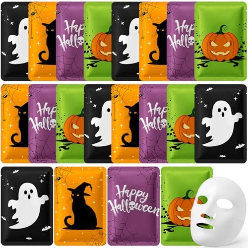 Batiyeer 20 Pcs Halloween Facial Mask Gift, Spooky Basket Stuffer for Women by Batiyeer
