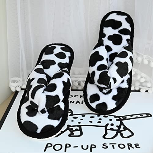 Onmygogo Indoor Slippers for Women Open Toe with Memory Foam, Soft Faux Fur Nonslip House Slippers - Image 2