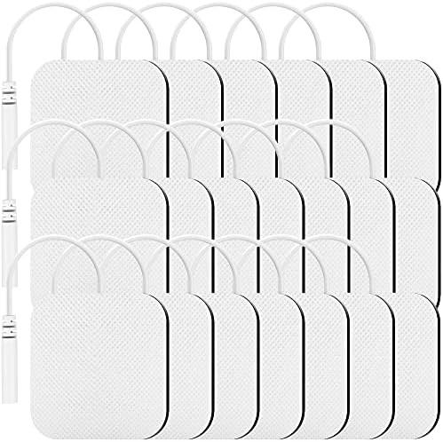 TENKER TENS Unit Replacement Pads 2x2" Reusable TENS Electrode Pads - 20PCS 3rd Gen Latex-Free Self-Adhesive Electrotherapy Patches Compatible with AUVON, Etekcity, Nicwell Care TENS by TENKER