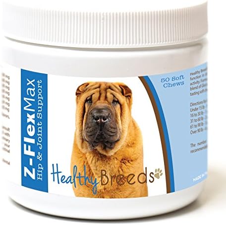 Healthy Breeds Chinese Shar Pei Z-Flex Max Hip and Joint Soft Chews 50 Count by HealthyBreeds