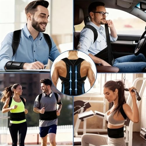 Upgraded Back Brace,Posture Corrector,Lumbar Support with Shoulder Support,Adjustable Full Back Straightener for Upper & Lower Back Pain Relief, Hunchback, Scoliosis & Spine Alignment (S) - Image 5