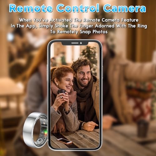 Smart Health Ring,Fitness Rings Tracker with Blood Pressure Monitor Heart Rate Blood Oxygen Sleep Monitor IP68 Waterproof Step Counter Calorie Tracker Health Rings for Women Men Android iOS Phones - Image 6