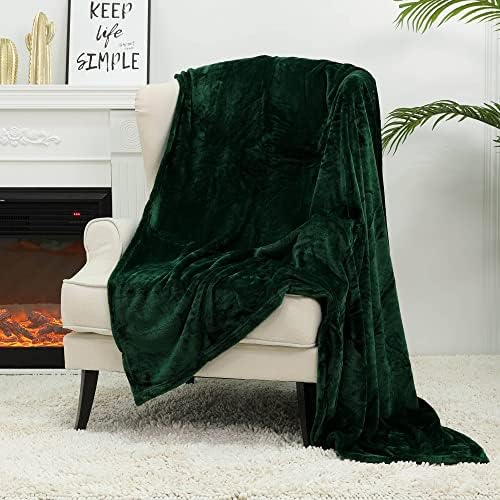 NANPIPER Fleece Blankets Super Soft Flannel Fuzzy Blanket for Bed Couch Luxury Cozy Plush Microfiber Blanket-Twin Size Olive Green - Image 4