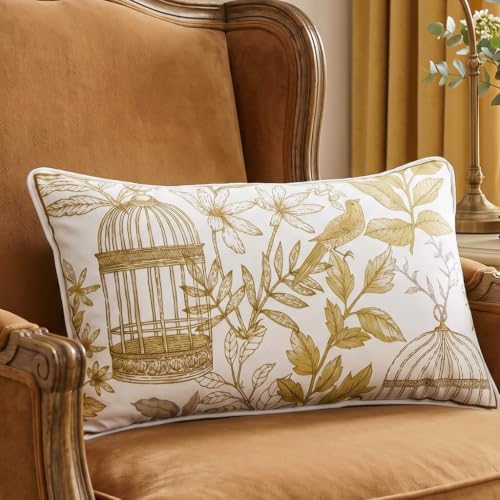 patdrea Designer Velvet Throw Pillow Cover,Set of 2,12"x20"-Aviary - Image 2