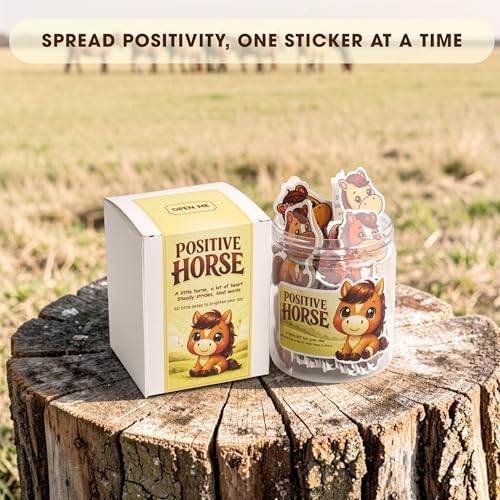 Positive Horse Jar 60 Positive Affirmation Cards for Horse Lovers, Emotional Support Pick Me Up Gifts for Women Teen Girls, Birthday, Christmas, Back to School, Graduation Gifts, Home Table Desk Decor - Image 5