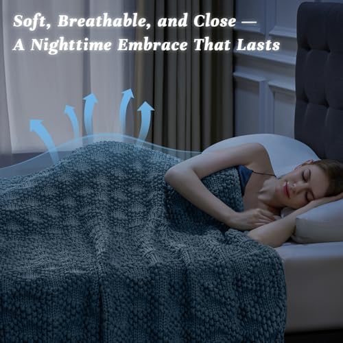 Anysay Knitted Weighted Blanket for Adult,Chunky Knit Throw 60''*80'' 10lbs - Image 3