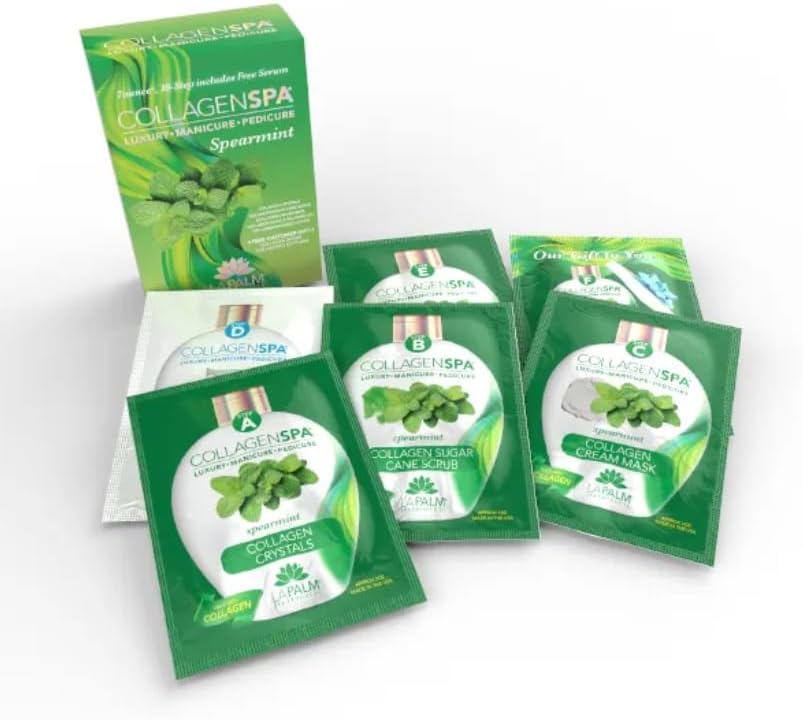 La Palm Collagen Spa Luxury Manicure and Pedicure with Collagen Bubble Crystals - Spearmint - Image 2