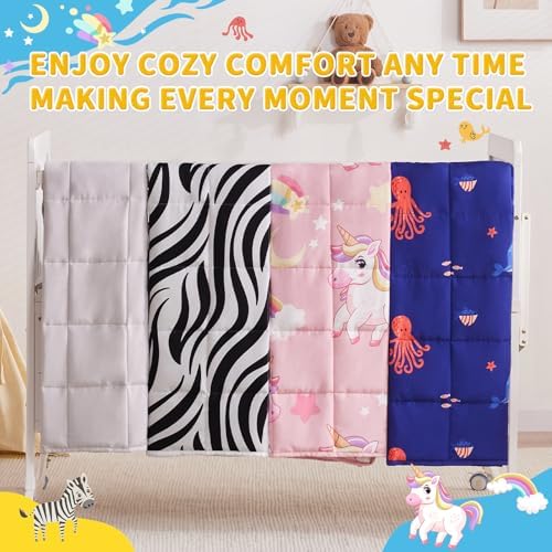 anfie Weighted Blanket(36"x48" 3lbs) Weighted Blanket Cooling Blanket for Resting,Throw Size Breathable Blanket with Premium Glass Bead(White Zebra) - Image 7
