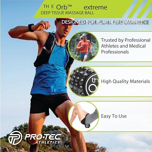 Pro-Tec Athletics Orb Massage Balls, Vary in Size and Color, Deep Tissue Massage, Muscle Relief, Promotes Flexibility, Hamstring, Quadriceps, Calf, Multi-Directional Massage Ball, Working Out - Image 2