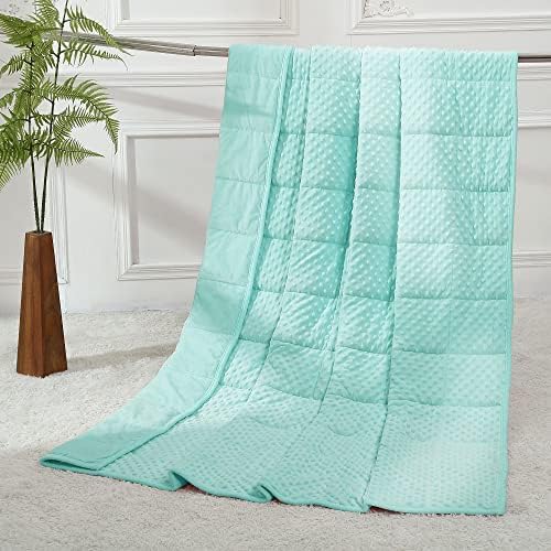 Alomidds Weighted Blanket for Adults 15lbs Queen 60"x80" Minky Teal by Alomidds