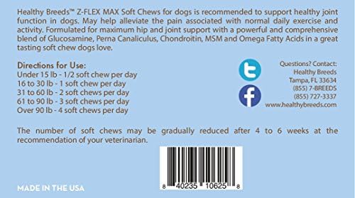 Healthy Breeds Dogue de Bordeaux Z-Flex Max Hip and Joint Soft Chews 50 Count - Image 4