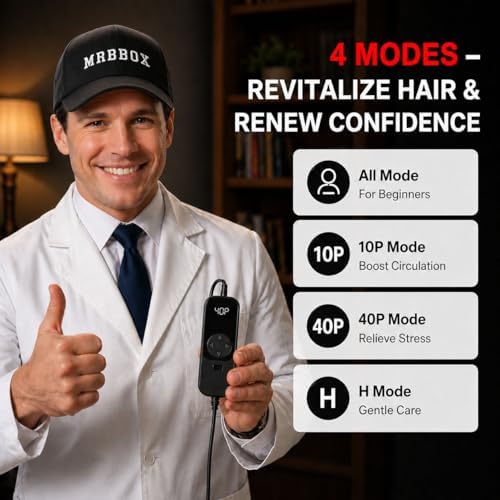 Red Light Therapy for Hair Growth,528 Total Light Emitters,Full-Scalp Coverage,Laser Hair Growth Cap for Men & Women,Black - Image 5