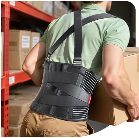 Ultra Breathable Work Back Brace for Men, Upgraded Medical-Grade Support by CHANGENOW